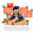 create modern flat design illustration