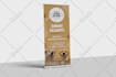 create minimal can label, beverage packaging design with 3d mockup