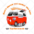 create retro logo cartoon style