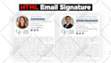design email signatures in HTML, digital business cards, HTML signature