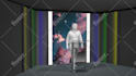 design TV studio, broadcast set and news studio in 3d
