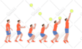 do exercise, workout animation, and illustration