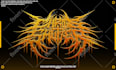 design death metal logo with texture and chrome effect