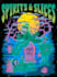 draw a retro dark illustration for apparel