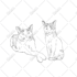 draw custom pet portrait in line art vector illustration