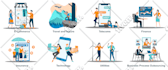 design modern flat and isometric illustration for website, app or onboarding