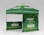 design an amazing canopy tent, table cover, feather flag