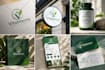design logo, brand style guide or brand identity guidelines with branding kit