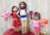 make plush doll with felt fabric hand sew
