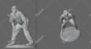 sculpt high quality 3d model character games, figure for 3d printing