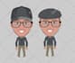 create cute 2d character design for 2d animation