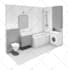 create a handmade digital sketch of a bathroom