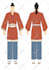 create technical fashion illustration, flat drawing, pattern design