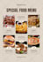 restaurant food menu, digital and TV screen menu design
