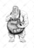 hand draw detailed dark art and adult themed illustration