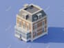 model 3d low poly building for you in blender