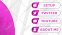 design twitch channel info button panels
