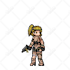 create anime style pixel art character sprite for your game