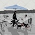 draw a faceless minimalist illustration, digital portrait