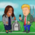 draw a bold political cartoon for social media or editorial use