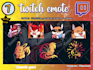 draw chibi twitch emotes, vtuber emotes, discord, animated, hand drawn no ai