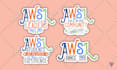 do awesome typography sticker design for you