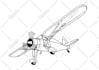 draw aircraft, airplane, helicopter into a vector cartoon