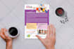 kids school education flyer or postcard design