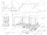create hand drawn furniture sketch, design concept illustration