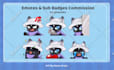 create chibi emotes, animated emotes or sub badges for twitch, discord, vtuber