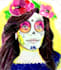 create a sugar skull face drawing for you