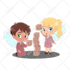draw a custom cute kawaii chibi angel characters