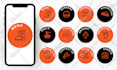 design elegant instagram highlight icons
