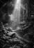 draw  illustrations in black and white, characters, objects, background and more