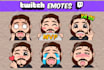create a cute custom emotes for twitch or kick