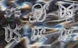 create grunge, y2k, chrome logo for your brand