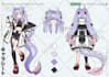 draw custom character sheet, reference sheet design in anime style for oc detail