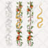 create a digital watercolor botanical illustration of flowers, plants, fruits
