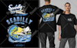 do vintage t shirt design, badge and logo in hand drawn style