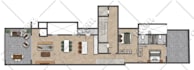 create realistic 2d color floor plan for house