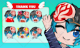 custom twitch emotes, discord emoji, sub badges, and animated for stream