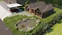 design backyard, garden, pool, patio, terrace as landscape architect