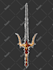 draw you weapon, potion, creature or any item