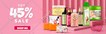 design web banners and social media ads for cosmetic products