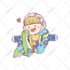 draw cute chibi icon for sticker, photo profile, etc