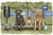 draw cute custom dog and other animals portrait for you