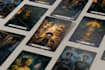 hand draw a custom full tarot or oracle card deck with box