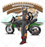 create motorcycle vector line art illustration