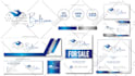 design a modern business and real estate logo with complete branding kit