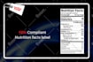 create fda, cfia, eu, fsanz compliant nutrition facts label